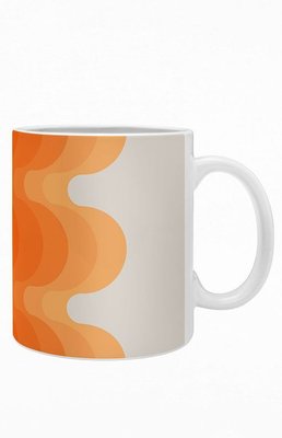 Deny Designs Orange Swirl Coffee Mug In Beige