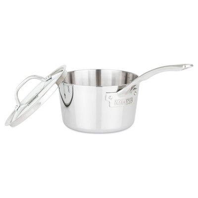 Contemporary 3-Ply Sauté Pan with Glass Lid