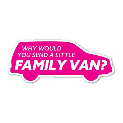 Little Family Van Embroidered Patch - Pink