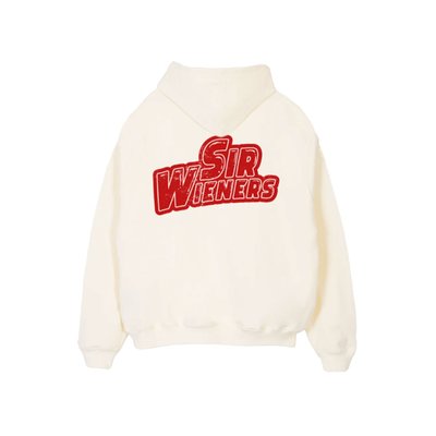 Sir Wieners Hoodie - Cream/Red