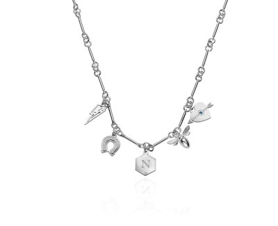 Luckiest Charms Necklace - Silver Finish