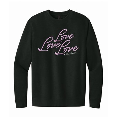 Love Love Love Fleece Crewneck - Black