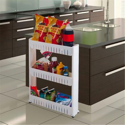Three Tier Slim Slide Out Pantry On Rollers  Only  Ches Wide