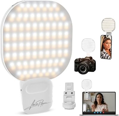 LED Selfie-Light with Clip & Glass Mirror