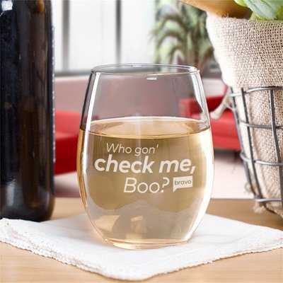 Laser Engraved Stemless Wine Glass