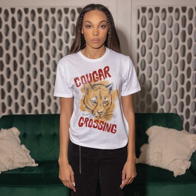 Cougar Crossing Oversized Tee - White