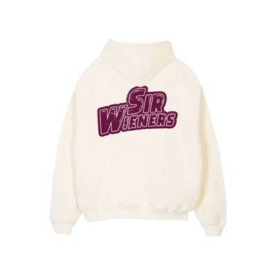 Sir Wieners Hoodie - Cream/Purple