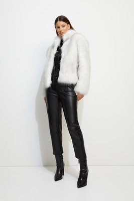 Fur Delish Jacket In Swiss White