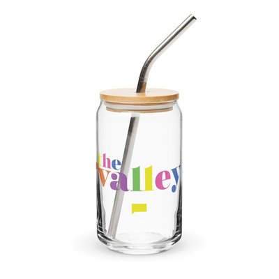 The Valley Rainbow Logo Can-Shaped Glass