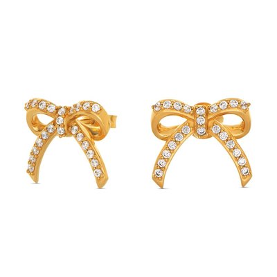 Shine Bright Bow Earrings in Vermeil