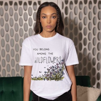 Wildflower Oversized Tee - White