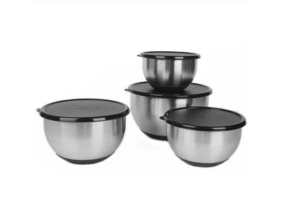 Geminis Stainless Steel Mixing Bowl Set with Lids