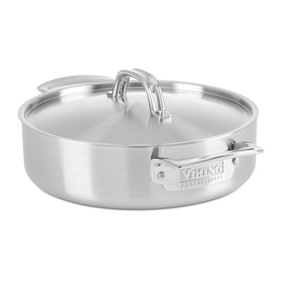 Professional 5-Ply Stainless Steel 3.4-Quart Casserole Pan