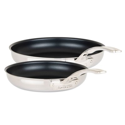 3-Ply Stainless Steel 2-Piece Nonstick Fry Pan Set