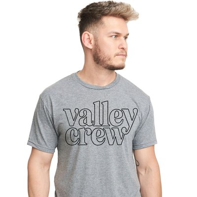 Valley Crew Heather Unisex Tee - Grey