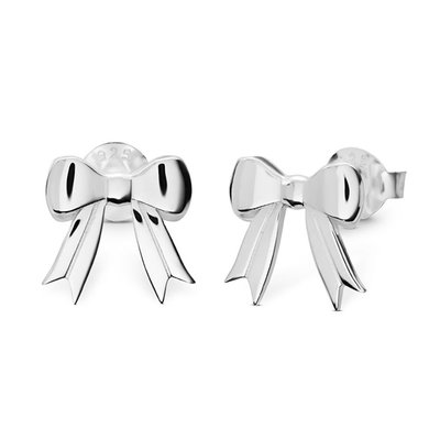 Forever Bows Stud Earrings in Sterling Silver