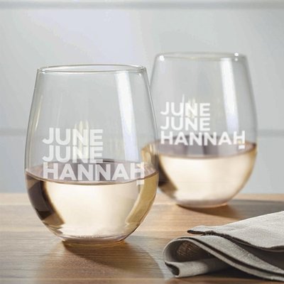 Below Deck June, June, Hannah Stemless Wine Glasses - Set Of 2