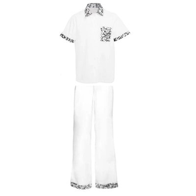 Short/Long Cherokee Rose Pajama Set - White