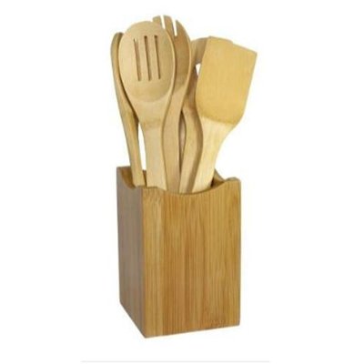 Piece Bamboo Cookg Utensil Set
