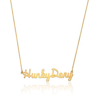 Cursive Hunky Dory Necklace - 18K Gold Vermeil