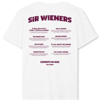 Sir Wieners Tour Tee - White/Purple
