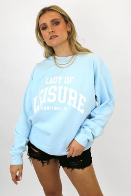 Lulusimonstudio Lady Of Leisure Puff Print Sweatshirt