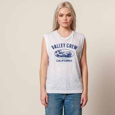 Valley Crew Car Moto Tee - White