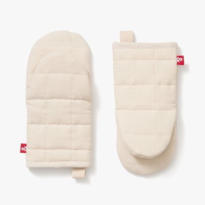 Oat White Oven Mitts