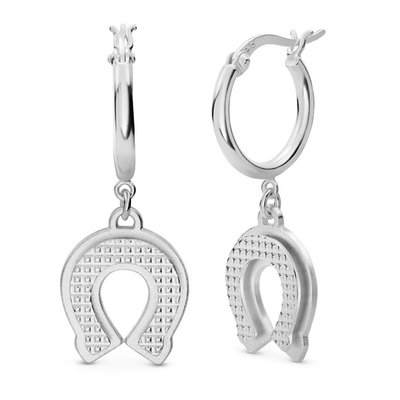 Lucky You Hoop Earrings in Sterling Silver