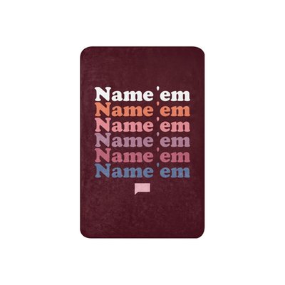 Bravo Name Em' Sherpa Blanket