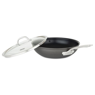 Hard Anodized Nonstick 12-Inch Covered Chef's Pan with Glass Lid