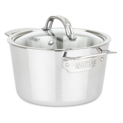 Contemporary 3-Ply Stainless Steel 3.4-Quart Soup Pot