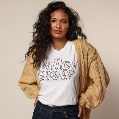 Valley Crew Oversized Tee - White