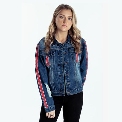 Delilah Denim Jacket - Red