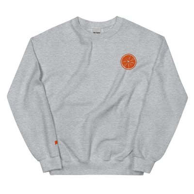 Rhoc Orange Embroidered Crewneck Sweatshirt