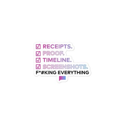 The Real Housewives Of Salt Lake City Receipts Die Cut Sticker