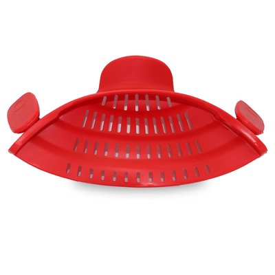 Heat-resistant Silicone Clip-on Pot Strainer For Pasta, Rice, Vegetables