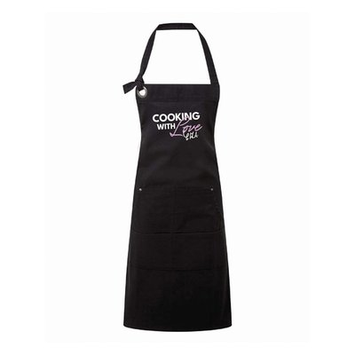 Cooking with Love Apron - Black