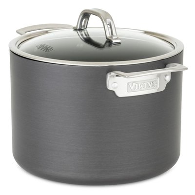 Hard Anodized Nonstick 8-Quart Stock Pot with Glass Lid