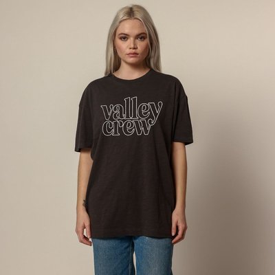 Valley Crew Oversized Tee - Black