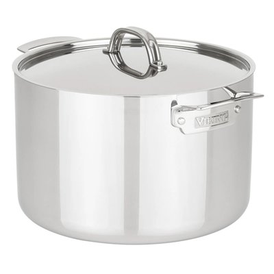 Viking 3-ply Stainless Steel 12-quart Stock Pot With Metal Lid