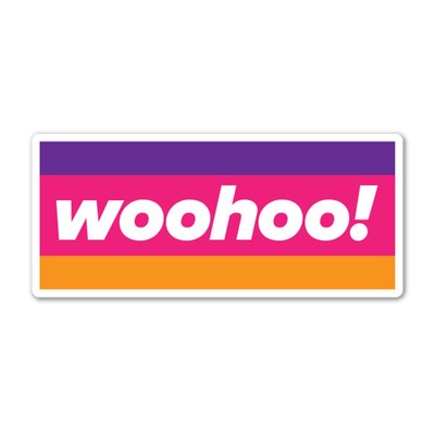 Woohoo Embroidered Patch - Pink/Purple/Orange