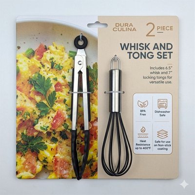 Whisk & Tong Set