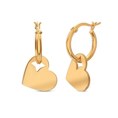Always Hearts Hoop Earrings in Vermeil