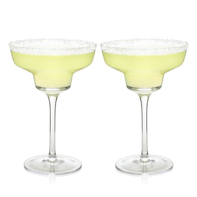 Raye Angled Crystal Margarita Glasses Set Of 2