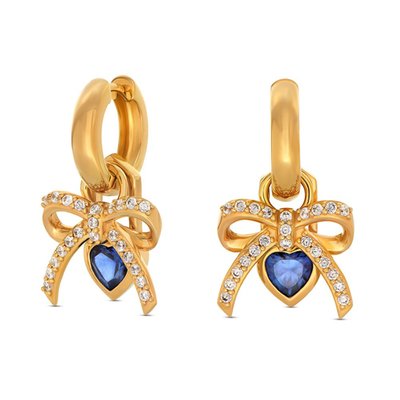 Tied To You Hoop Earrings in Vermeil