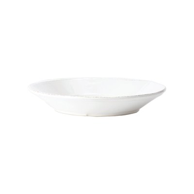 Vietri Melamine Lastra White Shallow Bowl