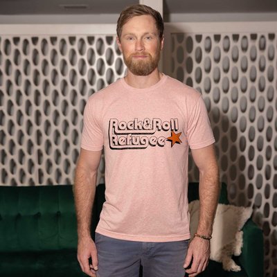 Rock and Roll Refugee Unisex Tee - Peach