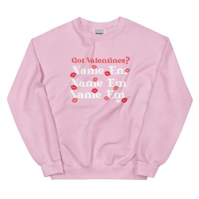 Rhobh Valentine's Name 'em Crewneck Sweatshirt