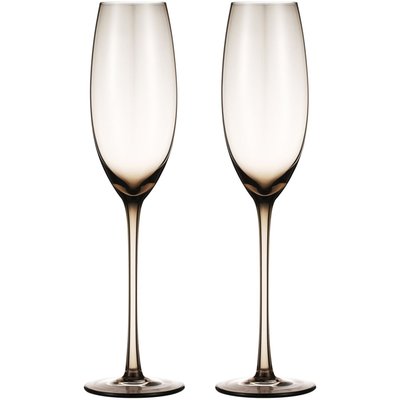 Elegant Sparkling Glass Champagne Flutes